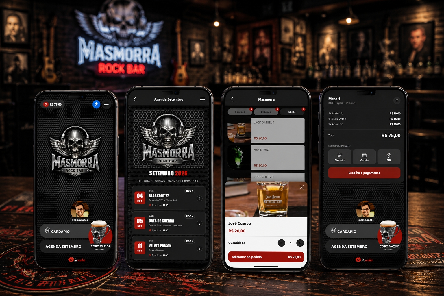 Resenha personalizado — vitrine Masmorra Rock Bar